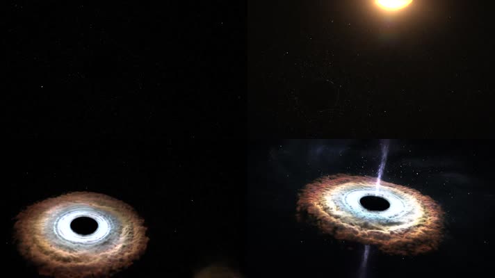 黑洞吞噬太空星云浩瀚宇宙星空3d动画视频素材