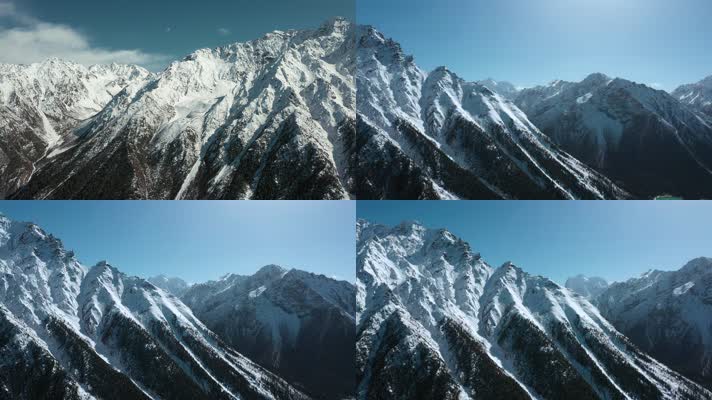 4k西藏风光视频雪山雪峰近景视频素材