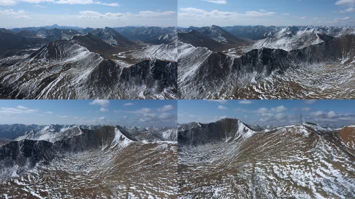 4k西藏风光视频延绵的高原雪山视频素材