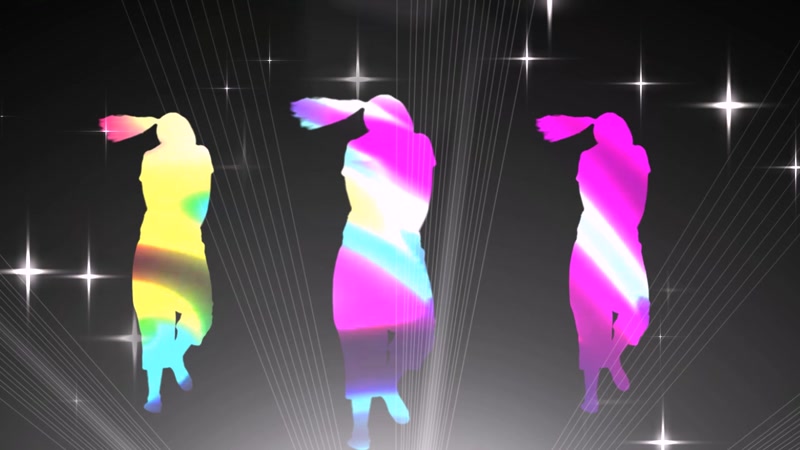 Dancers舞蹈闪亮背景动感人物剪影