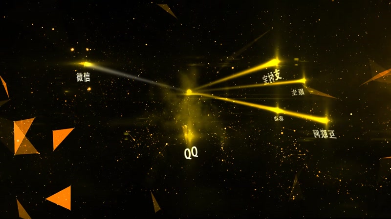 金色粒子光效手掌启动开场AE模版