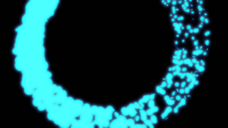 蓝色粒子转圈划动视舞台前景