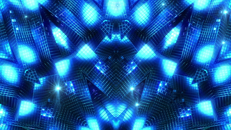 蓝色几何动态舞台背景