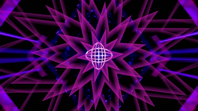 动感节奏光影万花筒背景