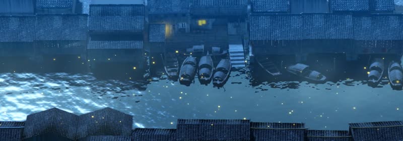 水乡美景晚会演绎背景