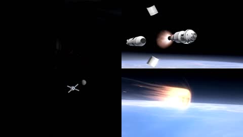 探索未来火箭发射太空分体卫星