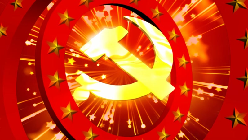 党政类建党党庆红背景LED