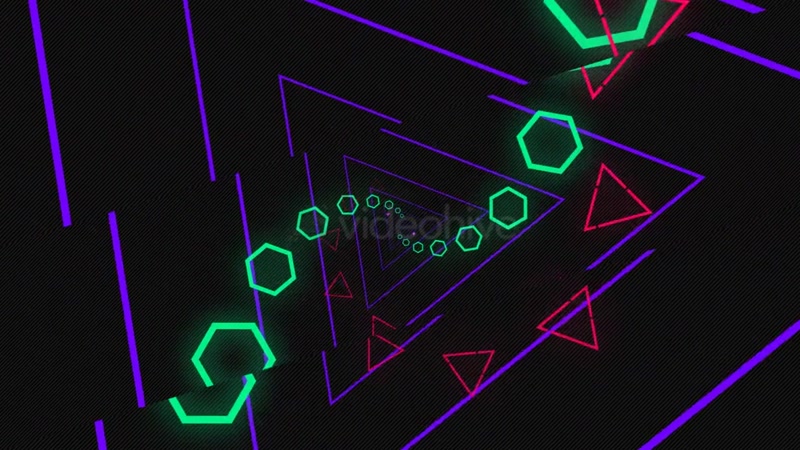 几何图形节奏循环夜店背景