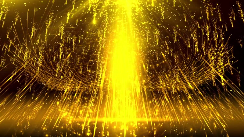 震撼金色粒子视频