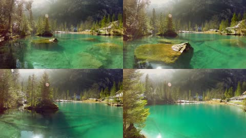 绿色生态自然湖水