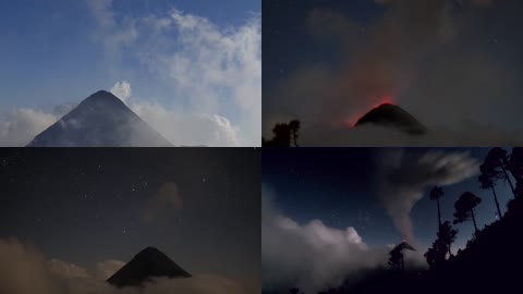 4K震撼火山喷发