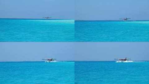 马尔代夫水上飞机实拍