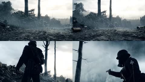 4K战场战士开枪动画