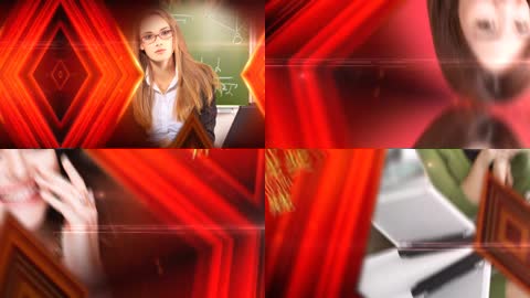 大气经典金色粒子人物图文年会颁奖模版