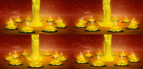 金色宗教佛祖荷花佛像背景