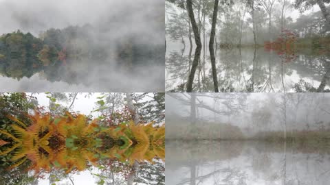 4K云雾缭绕镜像自然风光中国风
