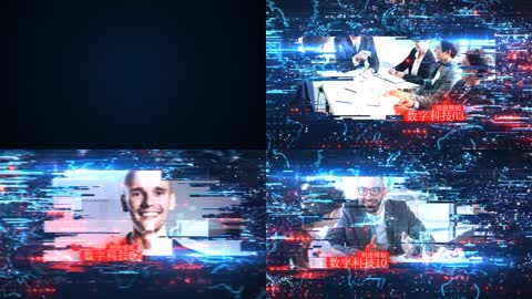 互联网科技大数据图文宣传片AE模版