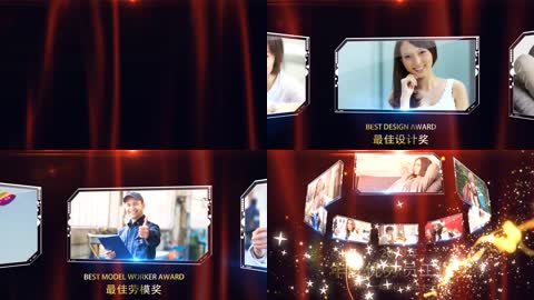 旋转图文企业颁奖晚会AE模版