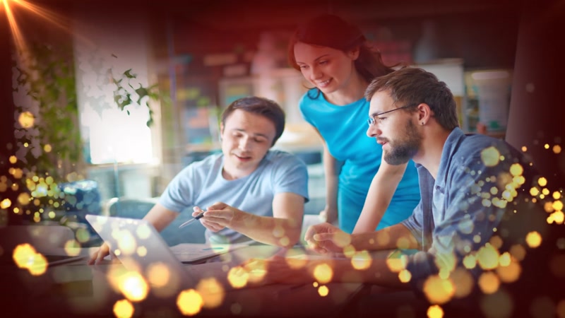 大气金色粒子光效图文颁奖 