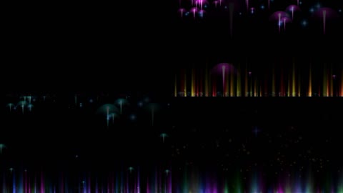 4K漂浮的荧光水母灯光舞台