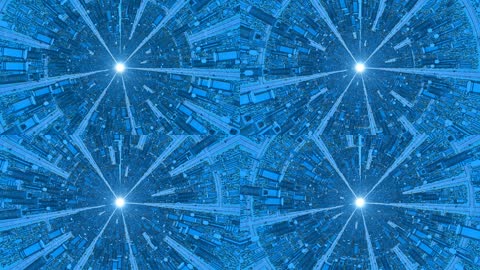 4K楼房城市建筑隧道穿梭