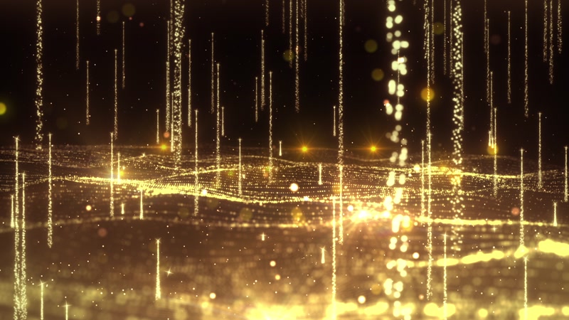 大气金色粒子荣耀梦想LED背景