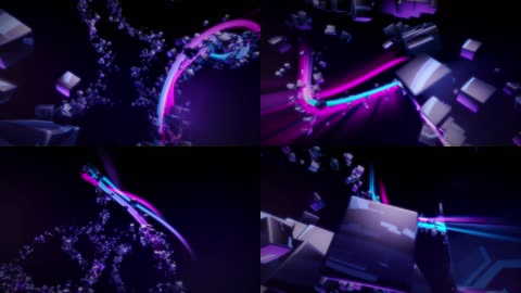 玄幻空间粒子光线运动