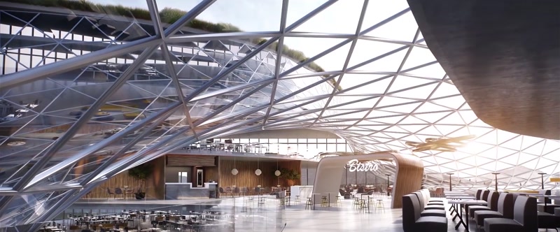 3D创意异形建筑办公商务中心