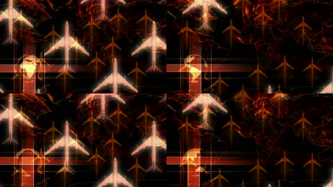 飞机航线抽象空间地图背景