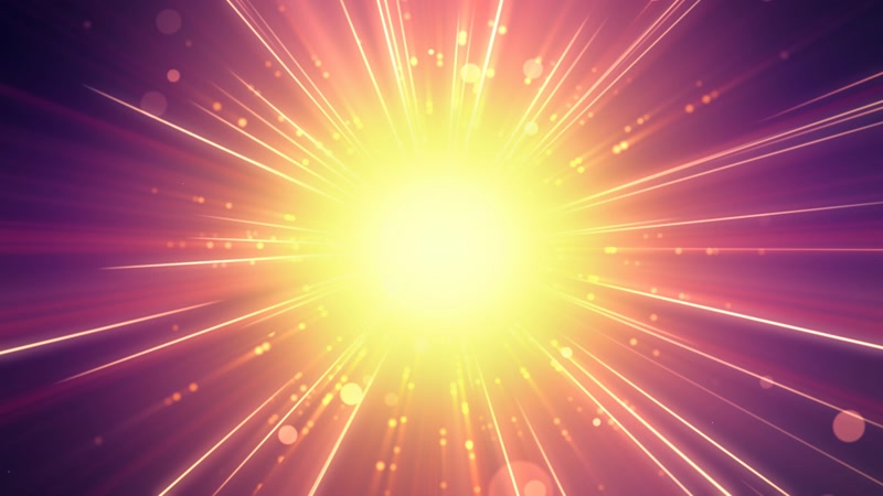 金色放射性粒子光线