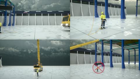 3D起重机吊机工地施工安全