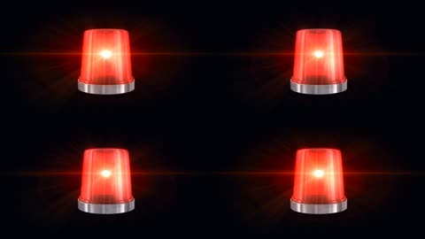 3D红色警灯闪烁循环带通道