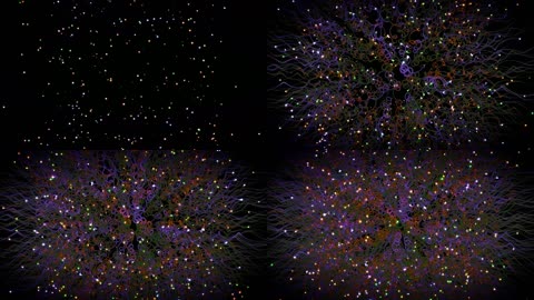 奇幻粒子生长蔓延背景