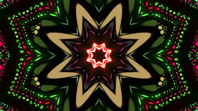 动感灯光万花筒背景