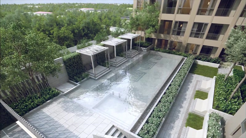 3D高端小区配套泳池车位