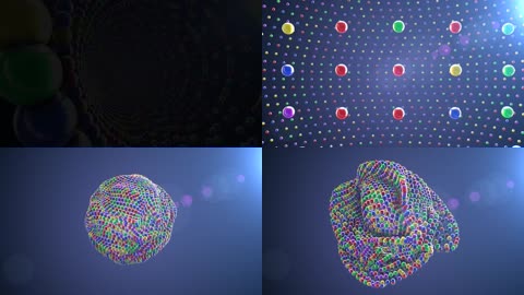 3D粒子球方阵vj视频