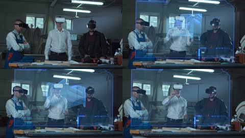 工厂使用VR技术虚拟屏幕