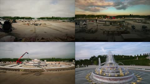 喷泉建造延时摄影