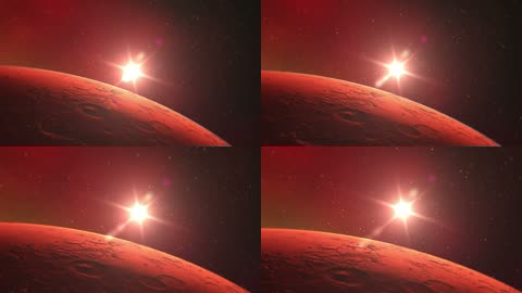火星表面太阳背景