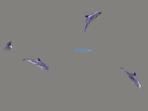 3D全息卡通鲸鱼