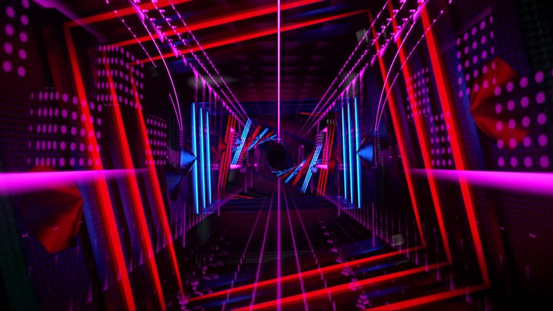 光影粒子万花筒隧道穿梭