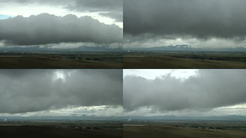 农田被云层覆盖