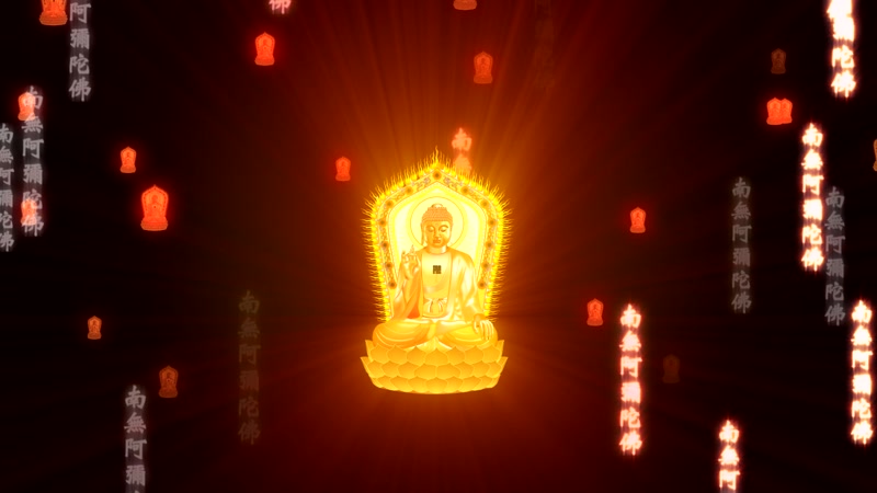 观音福萨佛教背景循环