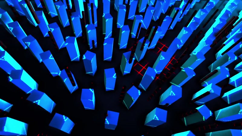 3D空间闪烁圆柱酒吧派对舞台背景