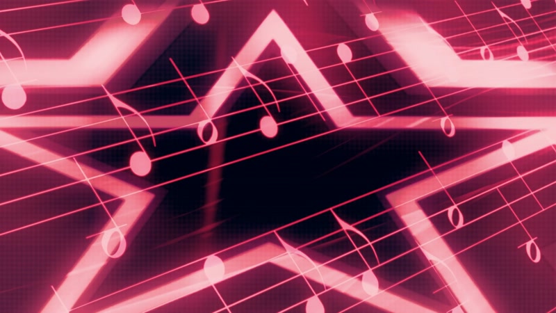 音符五角星背景视频