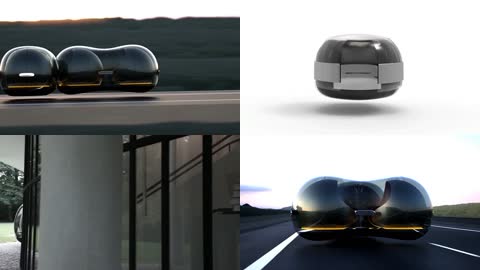 3D未来科技悬浮概念汽车动画