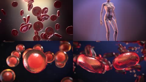 3d生物医疗人体输液血管药物红细胞