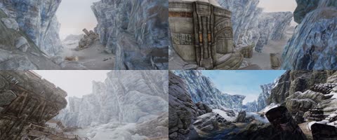 3D唯美梦幻冰川峡谷