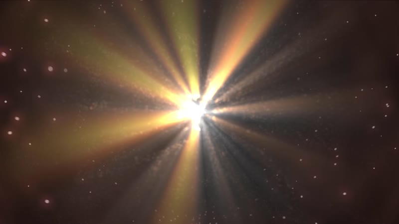 金色梦幻粒子光芒闪烁背景