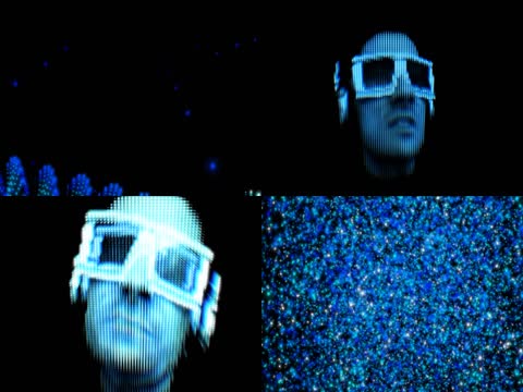 动感夜店dj墨镜人头rap